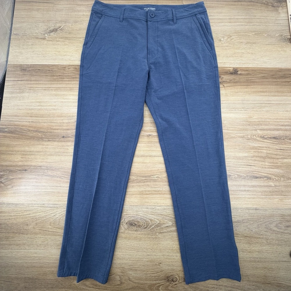 Huk‎ Pants Mens 36x32 Blue Performance Chino Stretch Casual Fishing Outdoor Golf
